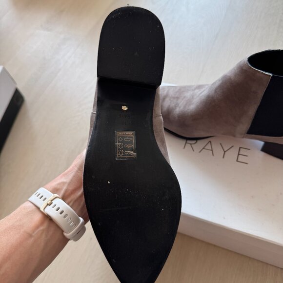 RAYE “Kat” Suede Chelsea Booties – Stone Taupe – Women’s 10 - Picture 4 of 5